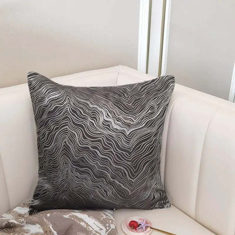 Nordic Velvet Blue Cushion Cover for Home and Garden