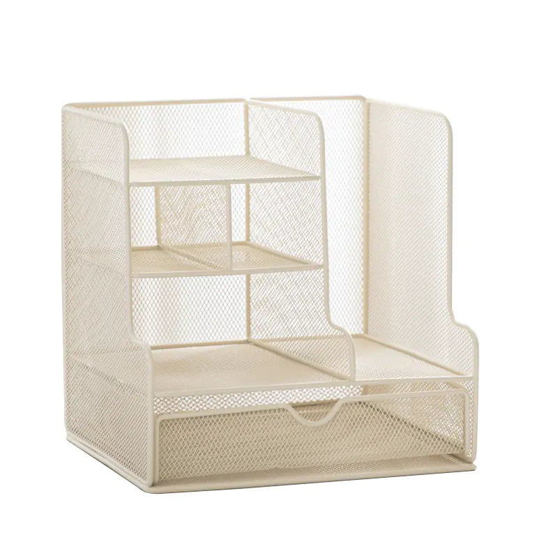 Rose Gold Desktop Organizer for Office Supplies